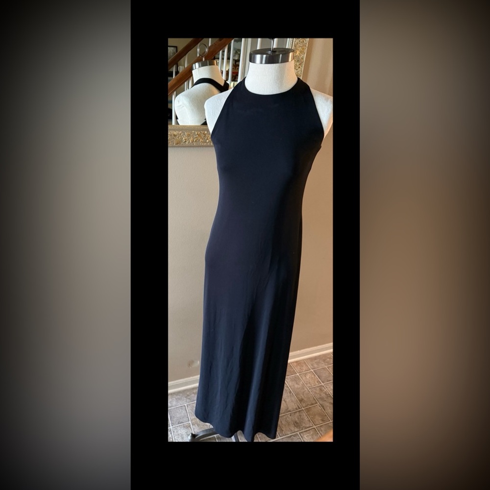 Laundry by Shelli Segal ‘90s Vintage Halter Sleeveless Maxi Low-Back Dress Sz 2
